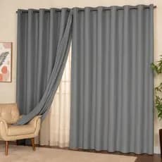 Cortina Blackout Premium 3,00m X 2,70 ou 2,50m Para Quarto Sala Bloqueia Luz Claridade Blecaute