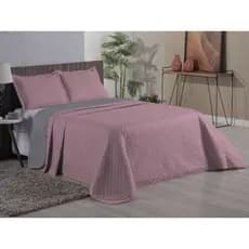 Kit Cobre Leito Casal Dupla Face 3 Peças Colcha de Cama Reversível