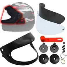 Kit Reparo Completo + Viseiras Capacete Taurus San Marino Automático Pala + Reparo + Viseiras