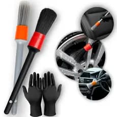 Kit Pincel Lavagem Detalhada Limpeza Carro Moto Automotivo Profissional Não Risca
