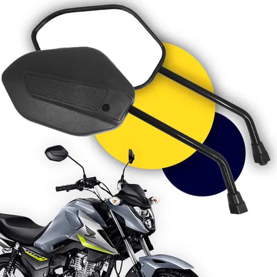 Par Espelho Retrovisor Antirreflexo Honda Cg Titan Fan Start 125 150 160