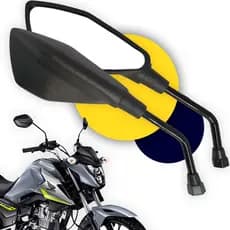 Par Espelho Retrovisor Antirreflexo Kawasaki Z400 Honda Cg Titan Fan Start 125 150 160