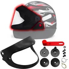 Kit Reparo Mecanismo Suporte De Viseira Capacete Taurus San Marino Automático Pala Máscara + Reparo
