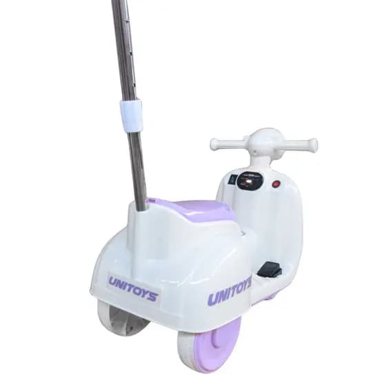 Moto Elétrica Infantil Candy com Empurrador - Lilás