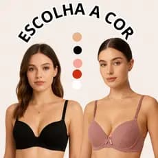 Kit 2 Sutiã Bojo Canelado Alças Reforçada com Regulagem Confortável Dia a Dia Adulto Moda Intima