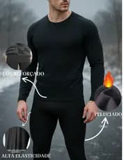 Calça Masculina Adulto Térmica Peluciada Flanelada Para o Frio Inverno Aquece com Pelinhos Para Usar Debaixo de Calça