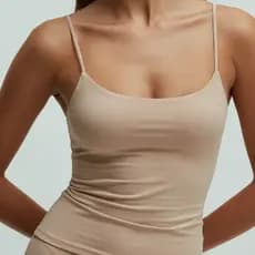 Regata de Alcinha  Bojo Removível Forro Triplo Poliamida Não Marca Blusa Dupla Básica Feminina Verão