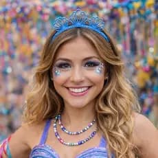 Tiara de Conchas Carnaval Sereia | Acessório Fantasia Praia Baile Carnavalesco