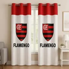 cortina para sala janela 02 partes para quarto ou sala 2,00 x 1,45 cortina personalizada times de futebol