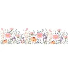 Faixa Adesiva Decoradora Flores Variadas – 1m x 15cm