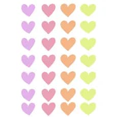 KIt 50 Adesivos de coração nas cores candy color ideal pra decorar sua parede