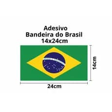 Adesivo Bandeira do Brasil 24x14cm