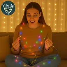 Fio De Fada Led 10 Metros Decoração Cordão De Luz Branco Quente/ Colorido/ Rosa Luzes Quarto Festa