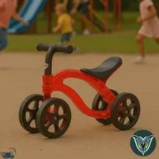 Bicicleta De Equilíbrio Infantil Futurista Sem Pedal Bike 4 Rodas Vermelha, Azul e Rosa Criança