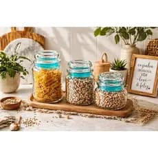 Conjunto 3 Potes Heméticos de Vidro - Sortida