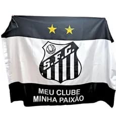 Bandeira Do SANTOS - Grande 1,00x1,50 cm Peixe Pronta Entrega Torcida Peixe