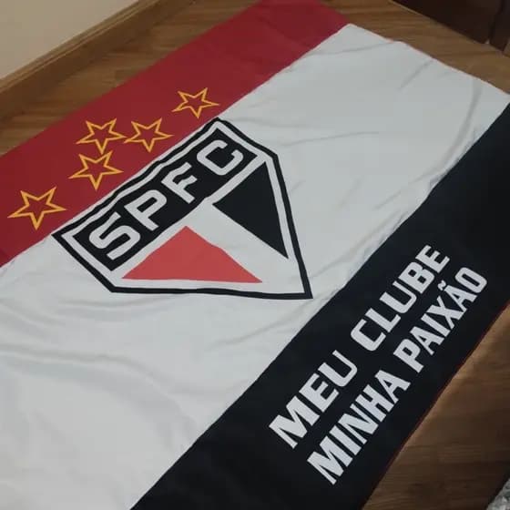 Bandeira Do SAO PAULO - Grande 1,00x1,50 cm Pronta Entrega Torcida Tricolor