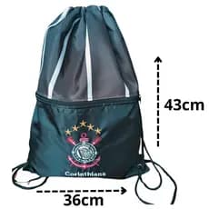 Mochila Sacola Corinthians para Academia Bolsa Esportiva Fit Impermeável Lançamento