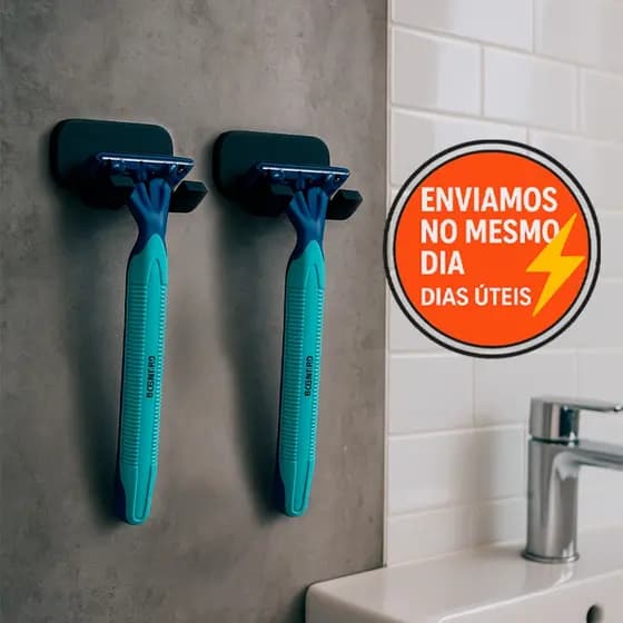 Suporte Para Lâmina de Barbear Adesivo Moderno Masculino Feminino Banheiro Gancho Organizador Conjunto