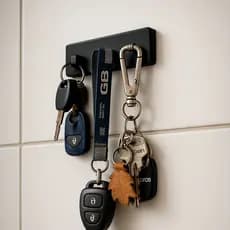 Porta Chaves Minimalista Organizador Para Casa Chaves Chaveiro Decorativo Preto