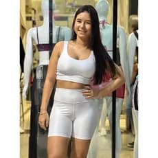 Short S/ Bolso, Tecido Wonder Poliamida, Meia coxa, Tamanhos P M G