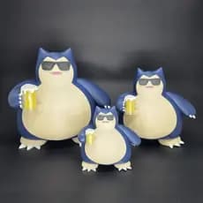 Snorlax Meme Só Sucesso Pokémon – Boneco Geek 3D Decorativo Setup Gamer