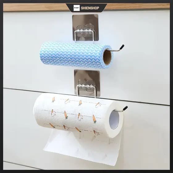 Porta Papel Toalha Alumínio Filme Suporte Parede De Cozinhas e Banheiros Casa Decoração Alumínio