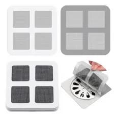 Kit 5 10 20 Adesivos de Drenagem de Chão Ralo Descartável Fita Dupla Face Anti Insetos Coletor de Cabelo Para Casa