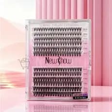NewShow Cílios 240PCS Postiços Tufo Volume 12P/20P/30P/40P/50P D Curl Mix 9-14mm - Extensão Profissional