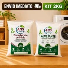 Percarbonato de Sódio Limpeza Em Geral Alvejante Tira Manchas Roupas Brancas Kit 1kg /2kg