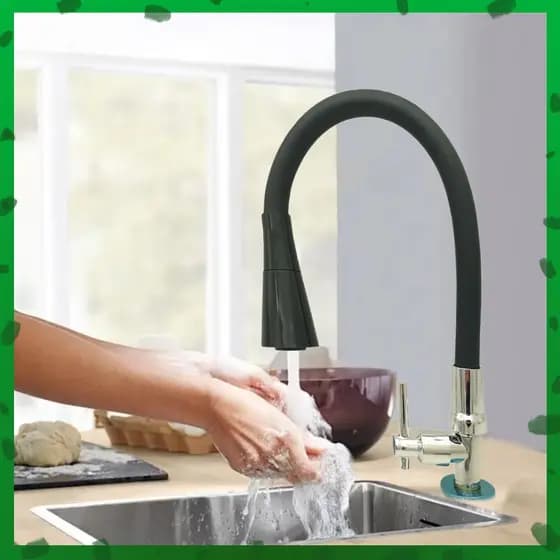 Torneira da Cozinha Torneira do Banheiro Flexível Duplo Jato Cone 1/4 de Volta 2 modos de Pulverização de água