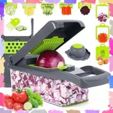 Cortador Fatiador de Legumes Frutas e Legumes Verduras Frutas Ralador Manual Multifuncional