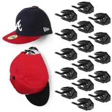 8pcs Ganchos Adesivos Para Chapéu Porta Baseball Rack Organizador De Pendurar Parede Armazenamento De Fixação Forte