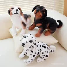 Cachorro Brinquedo De Pelúcia Fofo Filhote De Realista Criativo Beagle Dálmata Bicho Recheado Macio Travesseiro