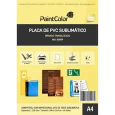 Placa de PVC Branco Translucido Sublimático A4 10 Unidades