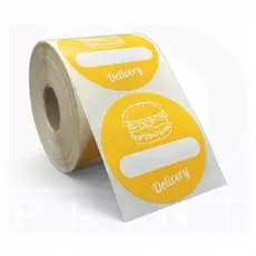 Lacre Amarelo De Segurança Redondo Hambúrguer Delivery