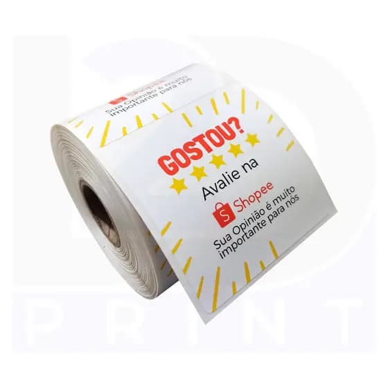 Etiqueta Avaliação Shopee 6x6cm - 500un