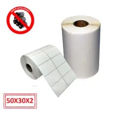 Etiqueta 50x30 2 Colunas Térmica - 1 Rolo