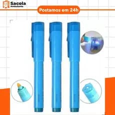 Kit com 3 ou 2 Canetas Identificadora Detecta Dinheiro Falso Nota Falsa dolar e real