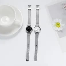 Relógio Feminino Digital Coreano – Luxo e Estilo com Pulseira de Malha Ajustável