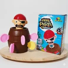 Jogo Infantil Mini Barril Pula Pirata –Brinquedo Educativo Diversão Garantida para Todas as Idades!