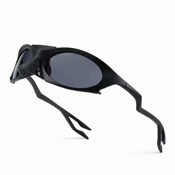 Óculos de Sol Morcego Conceito - Hastes de Sapo Desenho Bico de Pato Unissex UV400 Nariz Removível