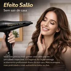 Secador Profissional 1800W Potente Leve Anti Frizz Secagem Rápida Cabelo Liso Salão TurboGlam 127V
