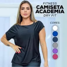 Blusinha Camisa Feminina Fitness Ombro Só Dry Fit Furadinho Seca Rápido Academia Fresquinho Promoção