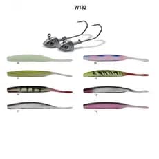 Isca Artificial de Silicone Soft Bait W182 10cm 6unid C/2 Jigs