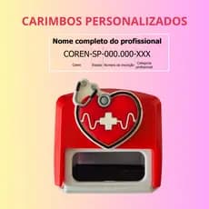 CARIMBO ENFERMAGEM PERSONALIZADO DO NYKON 302 PROFISSÕES PROFISSIONAL  E AFINS