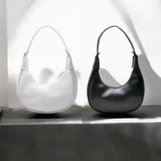 Kit 2 Linda Bolsa Meia Lua Pequena de Ombro e Mão Fechamento em Zíper Sk