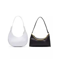 Kit 2 Bolsa Pequena de Ombro Meia Lua e Baguete Corrente Promoção Sk