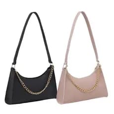 Kit 2 Bolsas Baguete Corrente Estilosa Pequena Promoção Sk