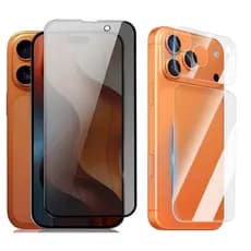Película 3d 9d Priva + Película Traseira Para iPhone 17, 17 Air, 17 Pro, 17 Pro Max